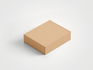 A plain, unmarked cardboard box on a light background, suitable for packaging or storage.