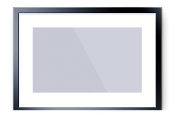 A simple, empty picture frame ready for artwork or a photograph.