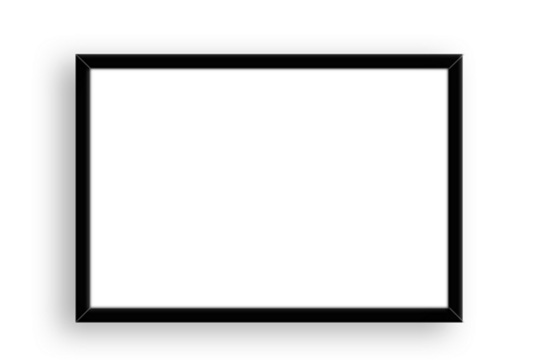 A blank picture frame, ready for artwork or photographs.