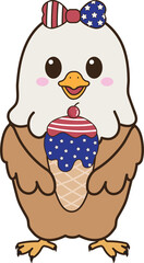Eagle with Festive ice cream
