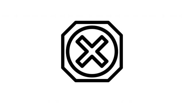 error minimalist stroke animation