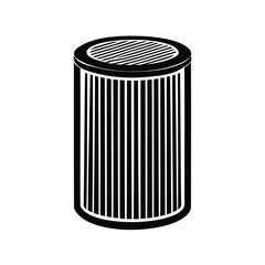 Black and white illustration of an air filter for internal combustion engines