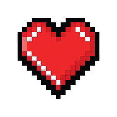 Obraz premium Pixel heart