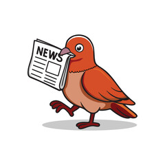 Pigeon Cartoon Vector Character