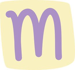 Cutout Scrapbook Letter M