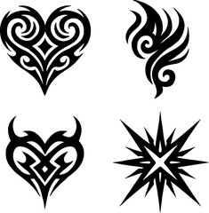  Tribal Tattoo Design Elements vector bundle