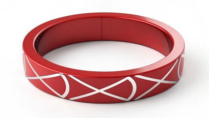 Red gift box with ribbon containing jewelry or fashion accessory