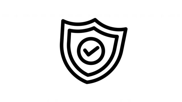 shield minimalist stroke animation