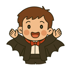 children in halloween costumes illustration