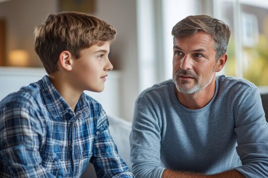 Psychotherapist engages in a session with a teenage patient, offering guidance and emotional support during mental therapy to manage stress and anxiety., Generative AI