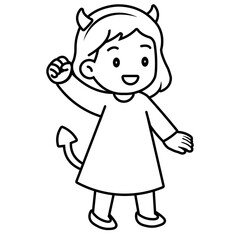 children in halloween costumes illustration