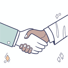 Handshake vector illustration for partnership