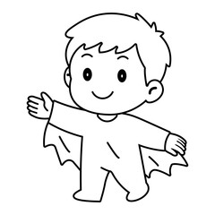 children in halloween costumes illustration