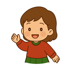children in christmas costumes illustration