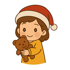 children in christmas costumes illustration