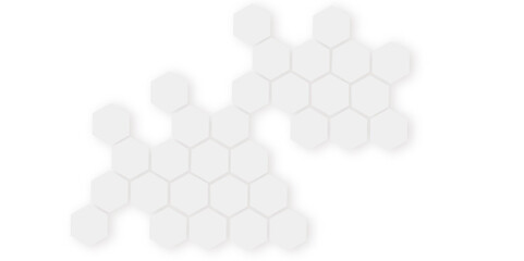 Hand holding white hexagon with a geometric honeycomb pattern design for a technology concept