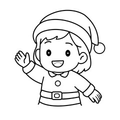 children in christmas costumes illustration