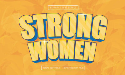 Strong women text effect