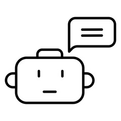 Minimalist Chat Bot Icon