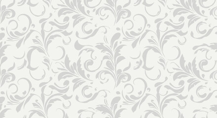 Elegant floral pattern background in neutral tones for textile and decor designs
