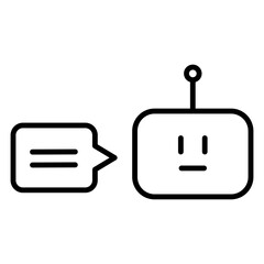 Minimalist Chat Bot Icon
