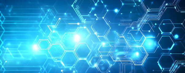 Obraz premium Abstract Blue Technology Background