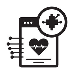 Fototapeta premium Medical heart monitoring interface illustrating digital healthcare and technological advancements