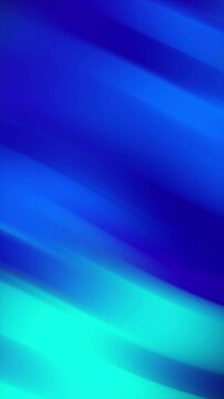 Blue and turquoise fluid lines and curves abstract gradient background with modern dynamic energy flow texture. Seamless loop vertical background	
