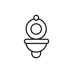 Sleek Toilet Icon Graphic Simple Restroom Fixture Design for Web Mobile and Print Applications Clear and Modern Style