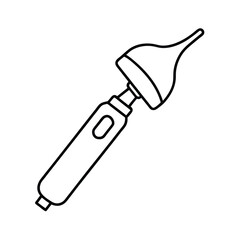 Nasal Aspirator Illustration for Infant Care and Hygiene, Featuring Bulb Syringe Design for Effective Nasal Congestion Relief in Babies