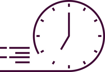 Time And Clock Line Icon Element