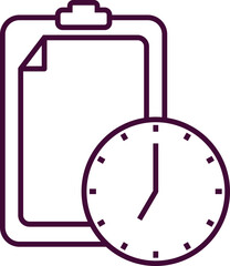 Time And Clock Line Icon Element