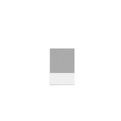 A simple graphic featuring a divided rectangle with gray and white sections, emphasizing minimalistic design.