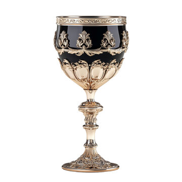 Ornate black and gold goblet elegant design beautiful craftsmanship luxury glassware