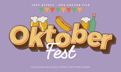 Oktoberfest editable text effect in modern style