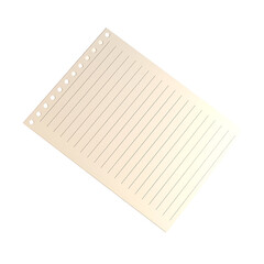 A blank lined notepad page, ideal for writing notes or organizing thoughts.