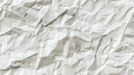 Obraz premium Crumpled white paper texture background. Seamless pattern.