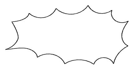 手書きのトゲトゲシンプルフキダシ