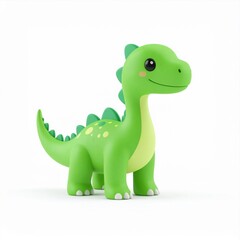 Fototapeta premium Cute Green Cartoon Dinosaur Illustration
