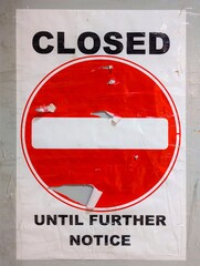 Stop, closed, sign