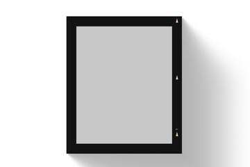 A blank framed display, ready for content or artwork.