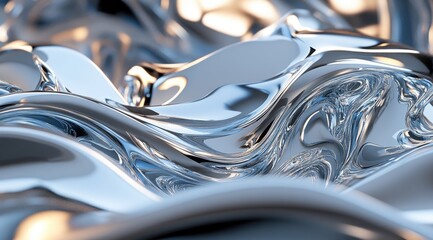 Abstract liquid metal waves