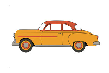 Vintage Car Icon: A beautifully illustrated vintage car, showcasing the timeless elegance of classic automotive design, ready to transport you to a bygone era. 