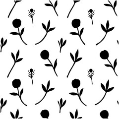 Seamless floral pattern with minimalist design for modern and artistic backgrounds