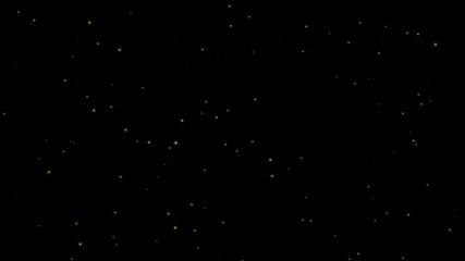 Abstract Green Glowing Animated Firefly Element Loop - Powered by Adobe