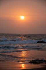 Soothing sunset by the sea