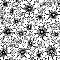 Elegant floral pattern design with intricate details for creative backgrounds