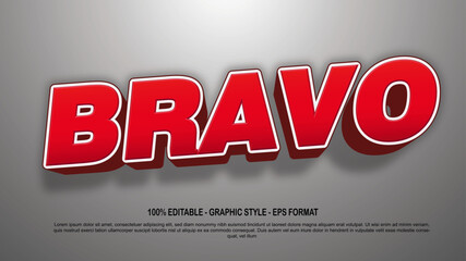Bravo Text Effect EPS Format