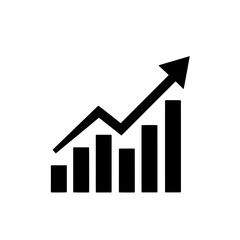 business graph with arrow