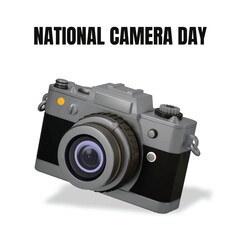 Celebrate photography with this eye-catching vector of colorful vintage cameras for National Camera Day. Ideal for posters, social media, blogs, and photography-themed projects. EPS file allows full c